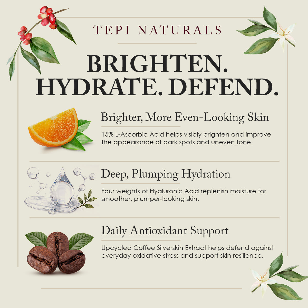 RadiantBoost™ Vitamin C + Coffee Silverskin Hydrating Serum