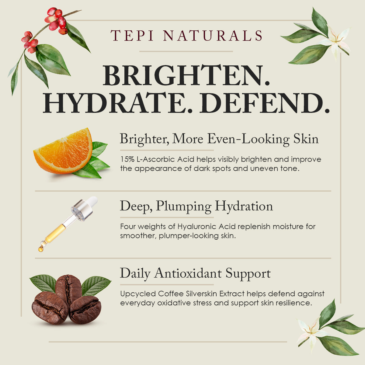RadiantBoost™ Vitamin C Coffee Silverskin Hydrating Serum